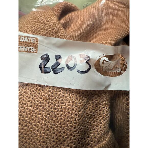 Magaschoni tan drape open front cardigan lagenlook minimalist contemporary - Picture 7 of 7